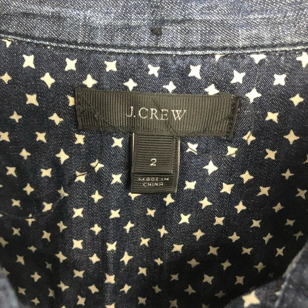 J‎ Crew denim star blouse 2